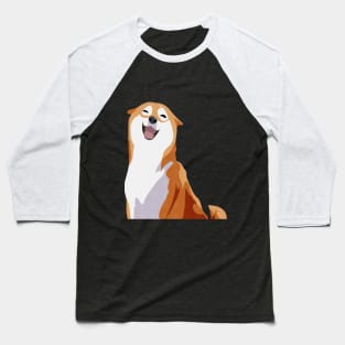 Happy Shiba Inu Baseball T-Shirt